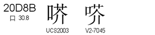 U+20D8B
